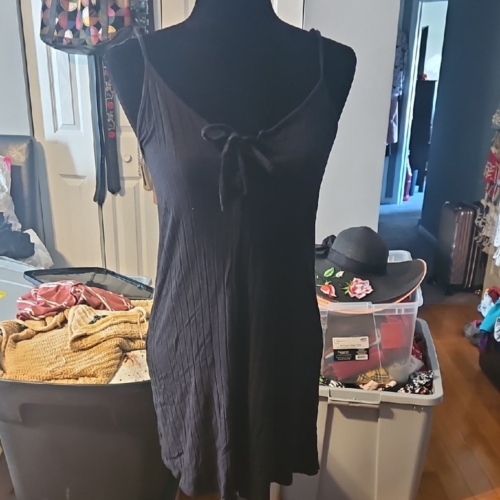 Forever 21 Black Ribbed Dress